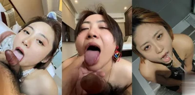 顶级骚母狗酒店3P调教跪地学狗爬行口交深喉张嘴接尿一饮而尽