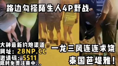 路边勾搭陌生泰妹4P野战一龙三凤连连求饶